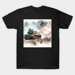 Fantasy illustration of a tank in battle T-Shirt